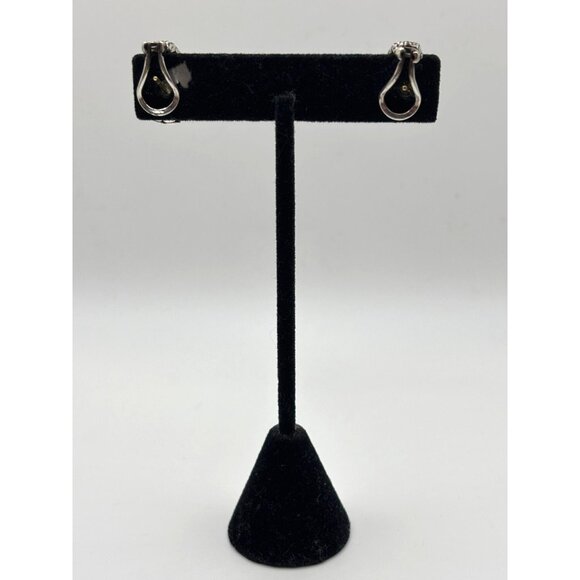 John Hardy 22K & Sterling Silver Braided Clip-On Earrings - Picture 9 of 9